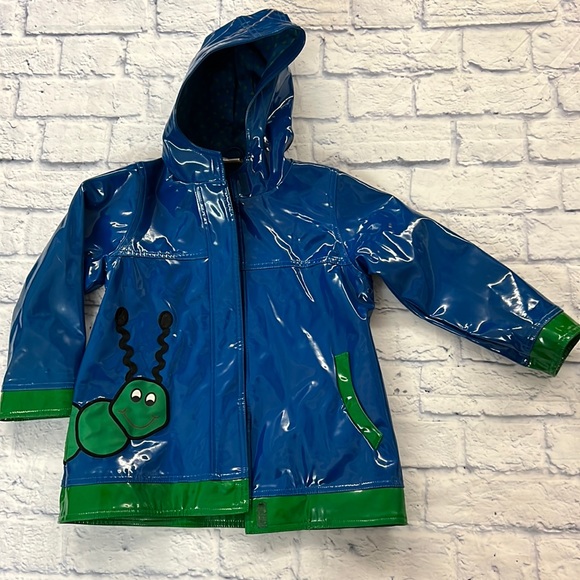 Circo Jackets & Coats Circo Kids Sz 5 Colorful Caterpillar Raincoat With Frontback Design